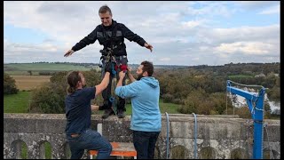 VIDÉO Saut à lélastique au viaduc de Cluis  dernières sensations fortes avant la pause hiv [upl. by Kutzenco]