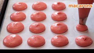 How to make macarons at home  Easy Egg yolk buttercream fillingSub [upl. by Ahsrop]