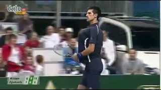 Novak Djokovic Imitates Serena Williamsthe best one ever [upl. by Ahsieym]