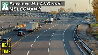 Barriera MILANO sud  Casello di Melegnano  A1 Autostrada del sole [upl. by Latini310]