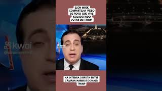 Elon Musk posta vídeo de pessoas isoladas indo votar em Trump nos Estados shorts [upl. by Eecak373]