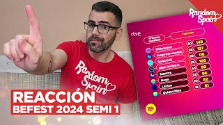 Benidorm Fest 2024  REACCIÓN  Votaciones Semifinal 1 [upl. by Leventhal989]