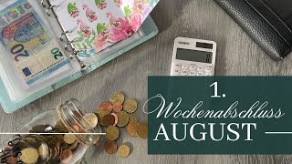 1 Weekly BUDGET I AUGUST I echte Einnahmen amp Ausgaben I Wochenabschluss budgetieren [upl. by Nahpets]