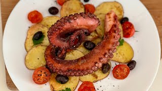 Polpo Cotto a Bassa Temperatura  🐙  Polpo alla Piastra con Chips di Patate [upl. by Akinek931]