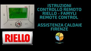 Istruzioni controllo remoto Riello  Famyli REmote control  Assistenza Caldaie Firenze [upl. by Mark383]