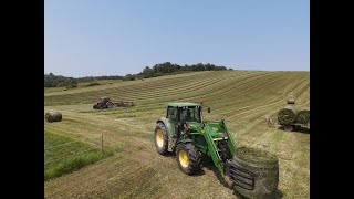 Haylage baling John Deere amp Zetor Proxima [upl. by Iatnahs]