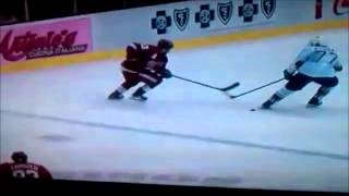 Unseen Datsyuk Dangle on Tom Gilbert [upl. by Ttsepmet]