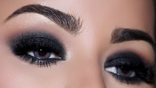 How to STEPBYSTEP PERFECT BLACK SMOKEY EYE TUTORIAL FOR BEGINNERS  Tips amp Tricks [upl. by Bjork964]