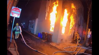 23MAR20  Harrisburg PA  Locust St Multi Family Residential Structure Fire [upl. by Hertha]