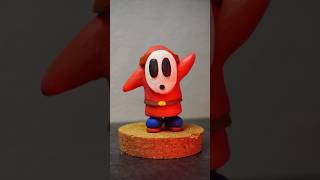 Shy Guy From Super Mario 👻 clay made art [upl. by Greyso]