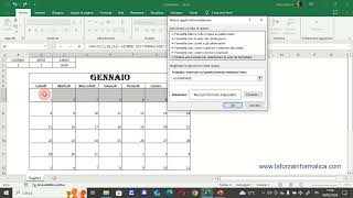 Calendario Excel Parte Prima [upl. by Ellerret571]