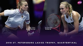 Petra Kvitova vs Donna Vekic  2019 St Petersburg Ladies Trophy Quarterfinal [upl. by Onivag72]