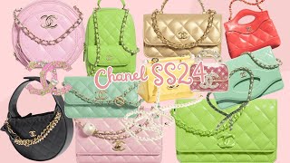 Chanel 2024 Spring Collection  Chanel 24S Small Leather Goods  Greens Pinks🤩 [upl. by Meehaf]