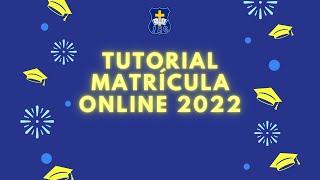 Tutorial Matricula 2022  Plataforma Matrícula [upl. by Judye588]