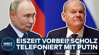 RUSSLAND Olaf Scholz telefoniert erstmals seit zwei Jahren mit Wladimir Putin [upl. by Neelya313]