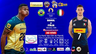 BRASIL x ITÁLIA  OLIMPÍADAS DE PARIS 2024  VÔLEI MASCULINO  Grupo A  AO VIVO Em Áudio [upl. by Rojas]