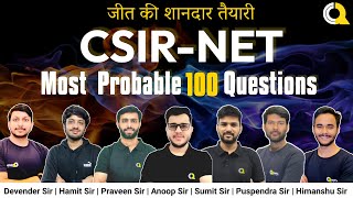 CSIR NET Most Probable 100 Questions  Maha Marathon Session  Quanta Chemistry Classes [upl. by Gilba]