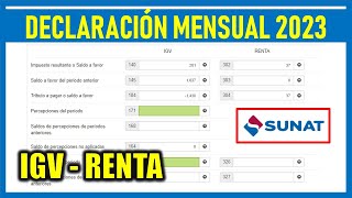 Declaración mensual SUNAT 2023 Régimen Especial ¿Cómo declarar mi impuesto mensual [upl. by Asreht]