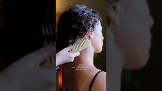 ASMR wide tooth comb brushing on curly hair hairplay relax [upl. by Paapanen]