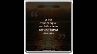 It is a crime to exploit patriotism in the service of hatred  Emile Zolas Quote • TemQBS Beats [upl. by Dannon994]