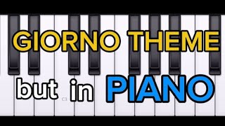 Giorno Theme but in Piano [upl. by Pallaten]