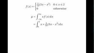 Continuous Random Variables Mean amp Variance [upl. by Ndnarb]