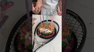 Genius way to decorate cake with tennis racket pt 8 [upl. by Benedick49]