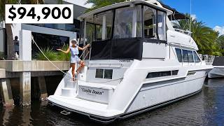 ONLY 94900 YachtHome🤩 1998 Carver 405 Aft Cabin Motor Yacht Tour [upl. by Drolyag]