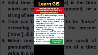 Temporal Dimension In GIS MCQ SHORTS in HINDI URDU [upl. by Andeee]