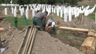 Final preparations made for reburial of 136 newly identified Srebrenica victims [upl. by Fleisig]