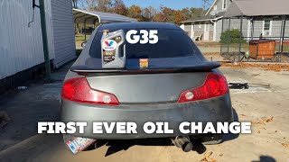 First ever oil change in the G35 [upl. by Odey]