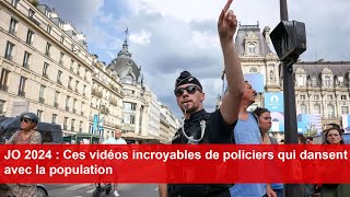 JO 2024  Ces vidéos incroyables de policiers qui dansent avec la population [upl. by Josephina587]