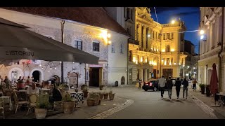 Lithuania  Vilnius  4K  Vilnius Nightlife  2022 [upl. by Annabella]