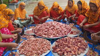 Chicken Gizzard amp Liver Curry Recipe  Bengali Village Vlog  LOTPOTI Cooking for Whole Villagers [upl. by Ripley]