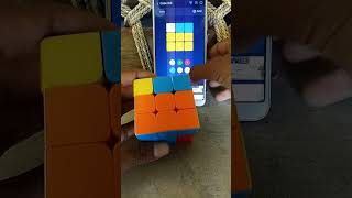 Day1 part3 3 by 3 cube sole from mobile phone app with microboard cubeunboxing [upl. by Olshausen45]