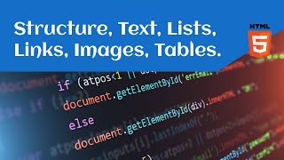 Hyrje në HTML 5  Struktura e dokumentit Teksti Listat Linqet Imazhet dhe Tabelat [upl. by Justin477]