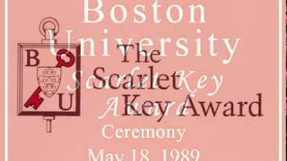 1989 Boston University Scarlet Key Award Ceremony [upl. by Anairol]