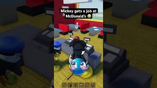 Mickey and Donald work at McDonald’s 😭🍔 roblox [upl. by Anytsirhc]