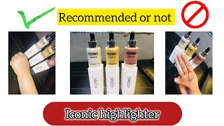 Highlighter lagane Ka tarika  liquid highlighter kese use kren  iconic highlighter review [upl. by Bergmans370]