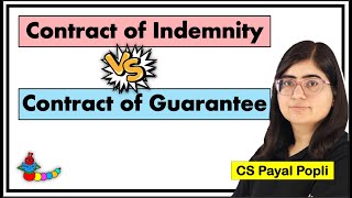 Contract of Indemnity and Guarantee  Contract of Indemnity  Contract of Guarantee  Contract Act [upl. by Nievelt]