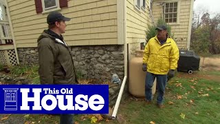 How to Drain Downspout Water Flow Away from a House  This Old House [upl. by Oringas831]