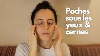 Réduire les poches sous les yeux et cernes naturellement  Face yoga [upl. by Kannan]