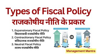 Types of Fiscal Policy  1 Expansionary Policy 2 Contractionary Policy 3 Neutral Policy [upl. by Oloap]