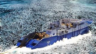 INSANE Sardine Haul Fishermen Catch Hundreds of Tons with Giant Nets [upl. by Ydnil]