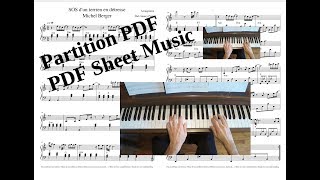 SOS dun terrien en détresse  Cover Piano Tutorial  Partition PDFPiano Score PDF Sheet Music [upl. by Yrot]