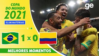 BRASIL 1 X 0 COLÔMBIA  MELHORES MOMENTOS  13ª RODADA ELIMINATÓRIAS DA COPA  geglobo [upl. by Ashia854]