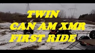 Twin Can Am 570 XMR First Ride [upl. by Accemahs371]