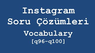 YDSYÖKDİL Kelime Soru Çözümleri  20 q96q100 [upl. by Burrton113]