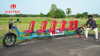 Making FAMILY BIKE  6 SEATS 800W Motor  குடும்பத்தோட குற்றாலம் 😅  MrVillage Vaathi [upl. by Nonnahsed622]