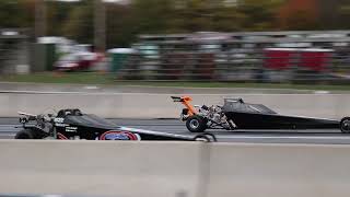 Jr Dragsters racing at Mason Dixon Dragway for Kenny Mallow Race [upl. by Aleakam126]